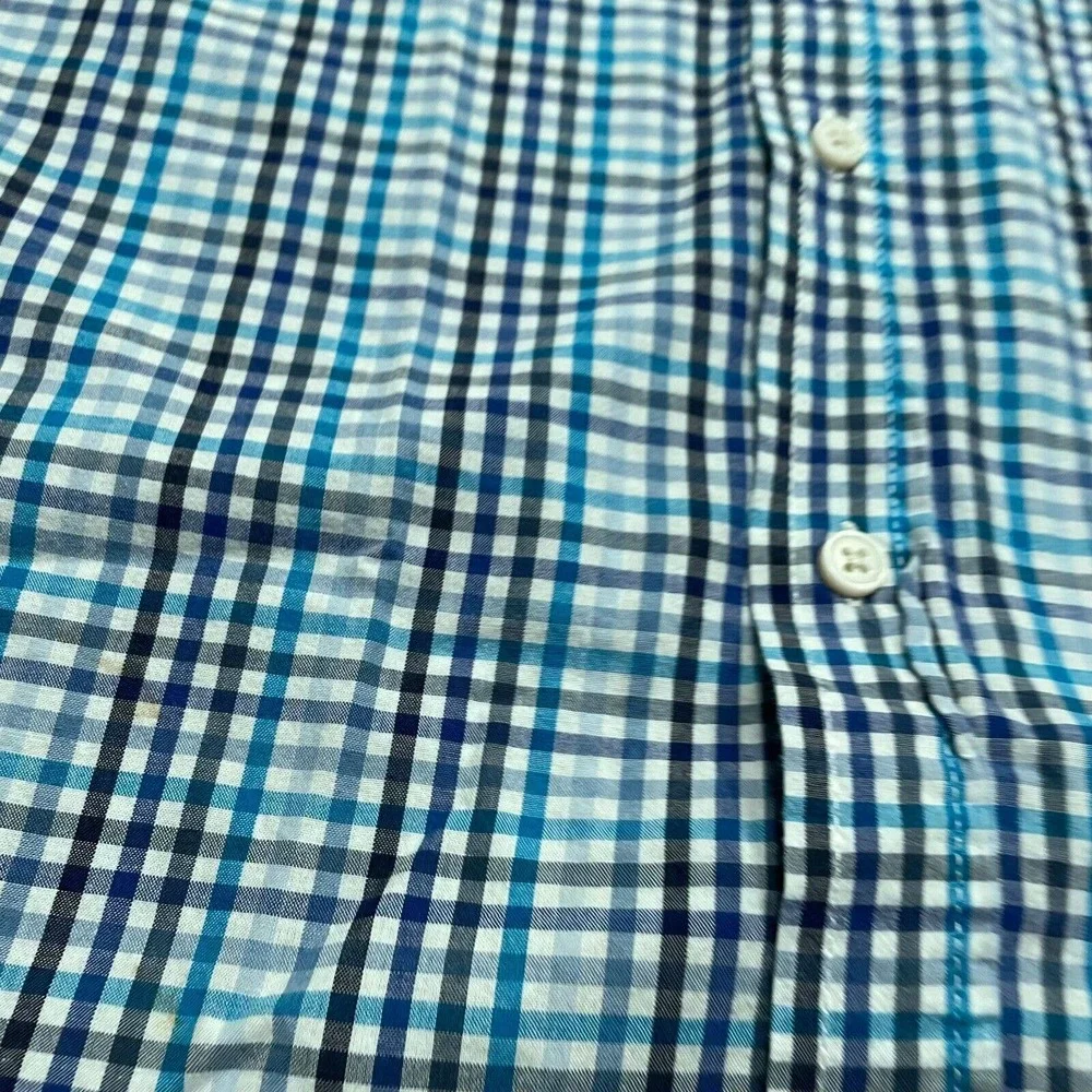 Children's Place Est 1989 Boys Size XL 14 Button Up Shirt Blue Plaid Long Sleeve